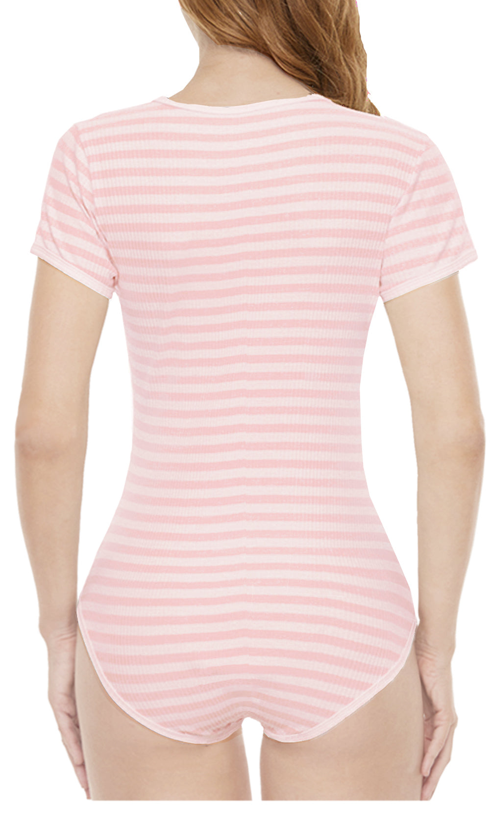 Stripe Onesie-Pink