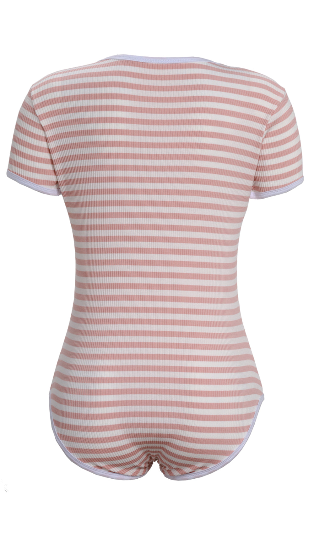 Stripe Onesie-Pink