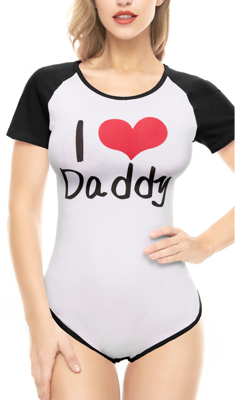 "I LOVE DADDY" Onesie - RED BLACK
