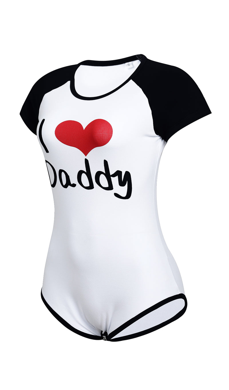 "I LOVE DADDY" Onesie - RED BLACK