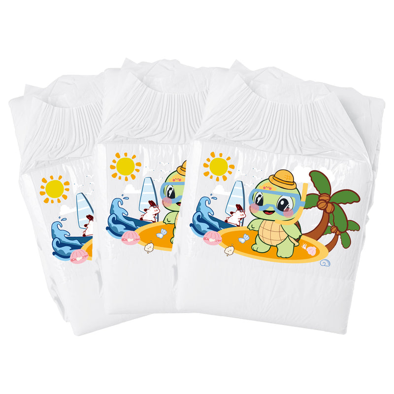 Turtle Diving-Adult Diaper-3pcs