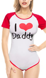 "I LOVE DADDY" Onesie - RED