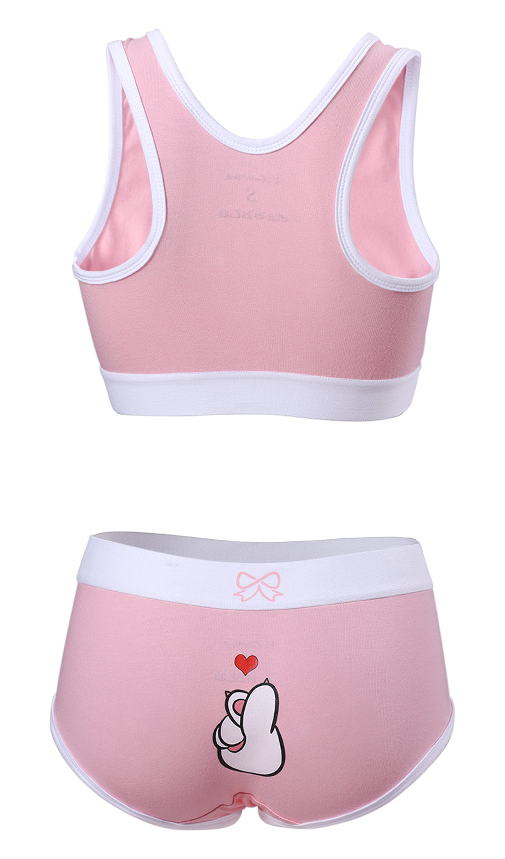 Kitten girl bralette set-Pink