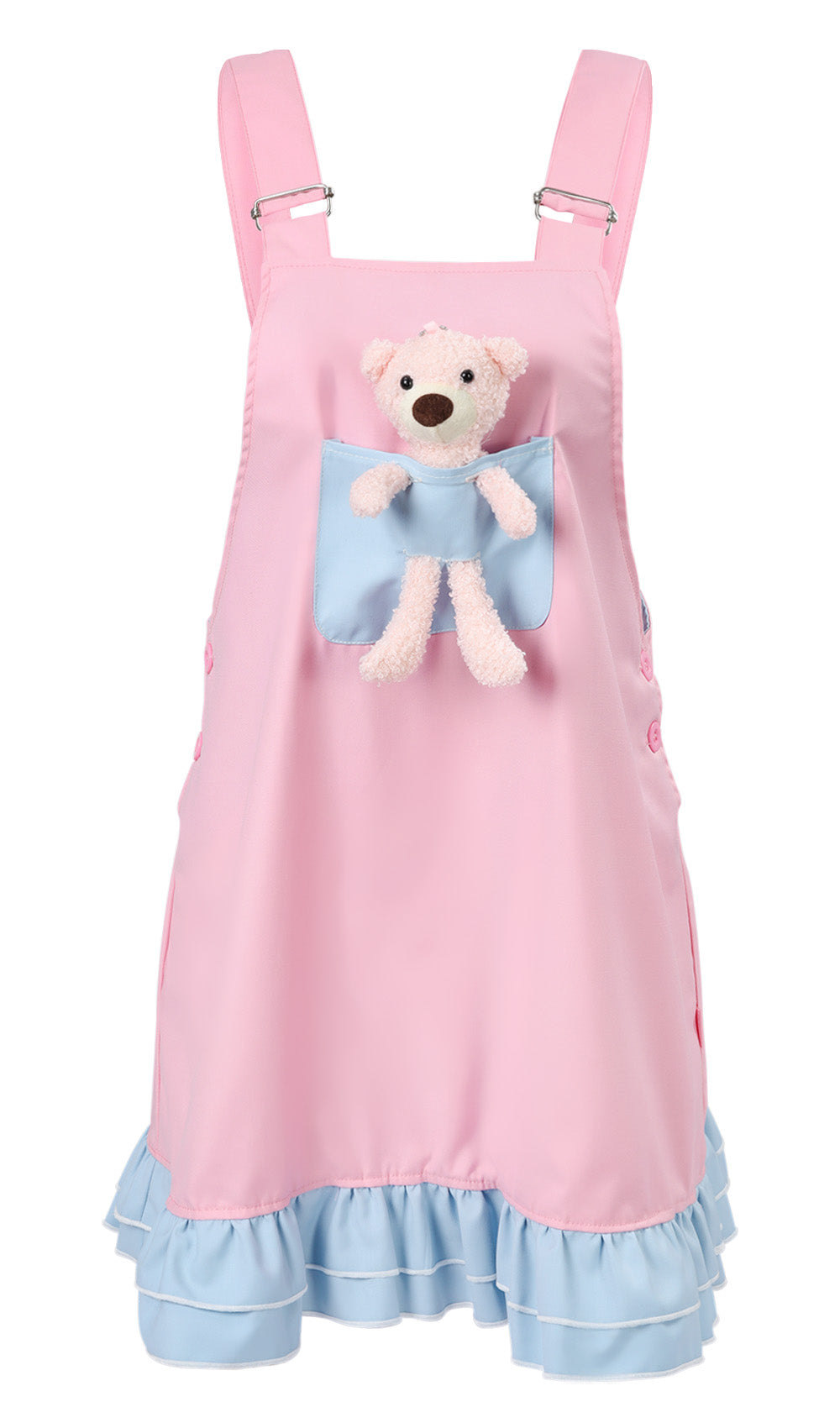 Bear Baby Overall Dress - Pink