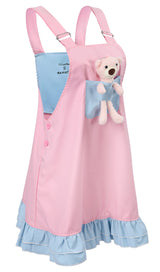 Bear Baby Overall Dress - Pink