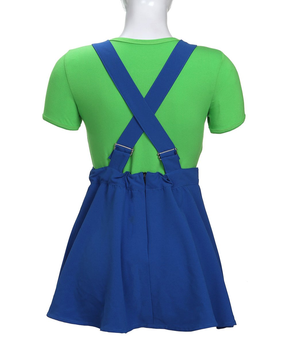 Super Plumber Overall Skirt Set-Green