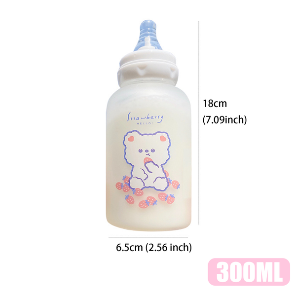 Adult Baby Bottle - Bear eating Strawberries
