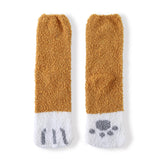 Cat Paw Slipper Socks 2 Pack-Solid