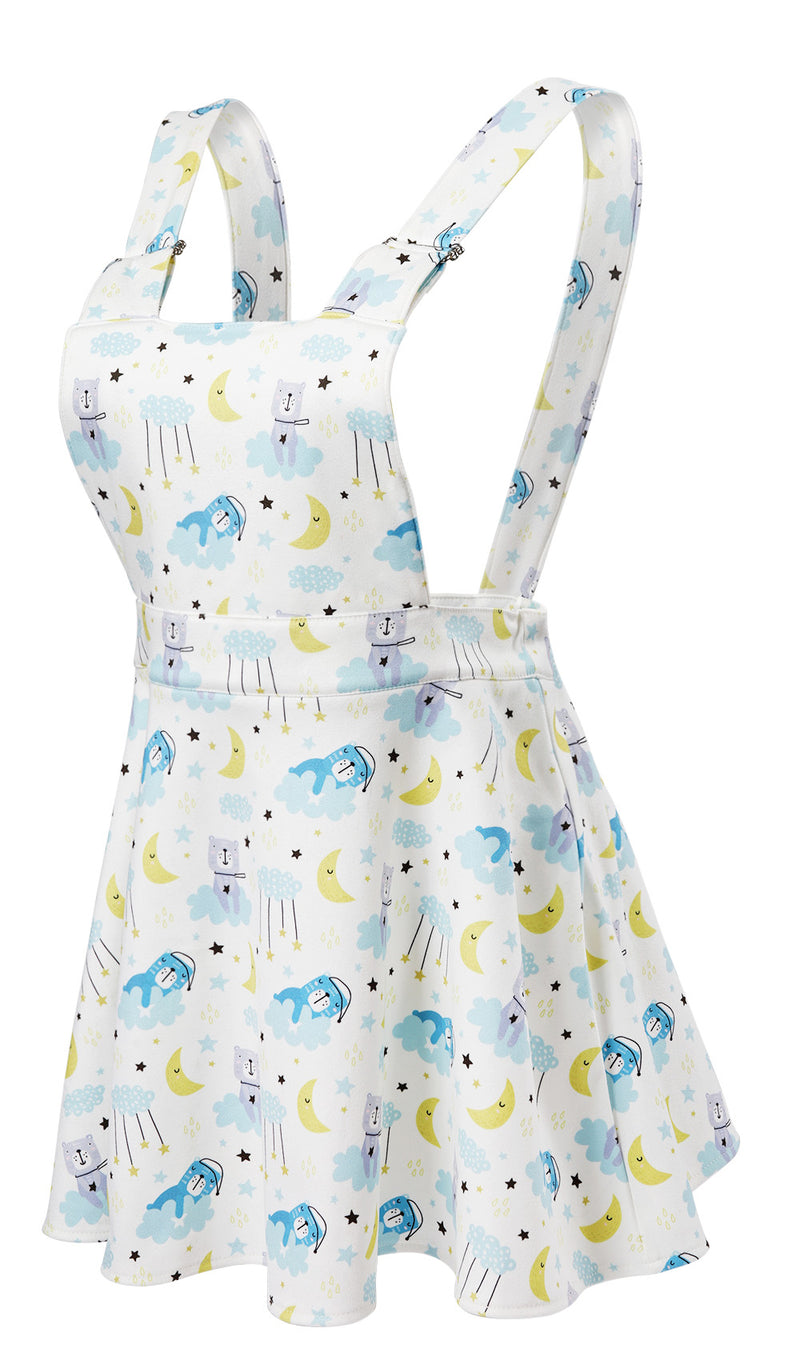 Sweet Bear Overall- White