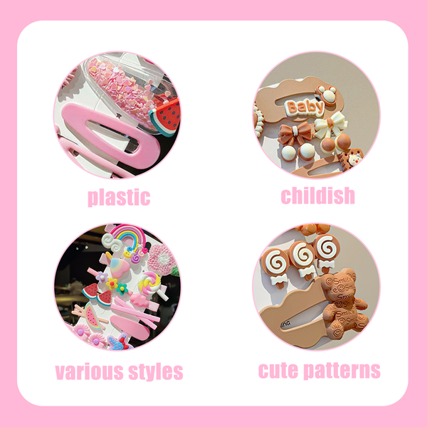 Pink Cloud Hairpin Set - 3pcs