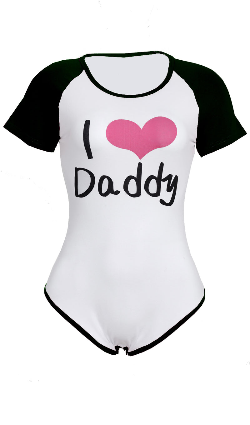"I LOVE DADDY" Onesie - PINK BLACK