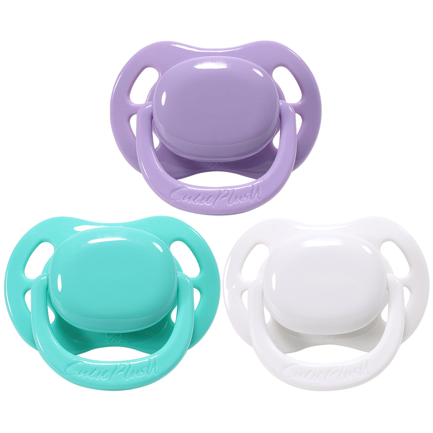 Butterfly Shape Adult Pacifier 3 Pack-Purple,Green,White