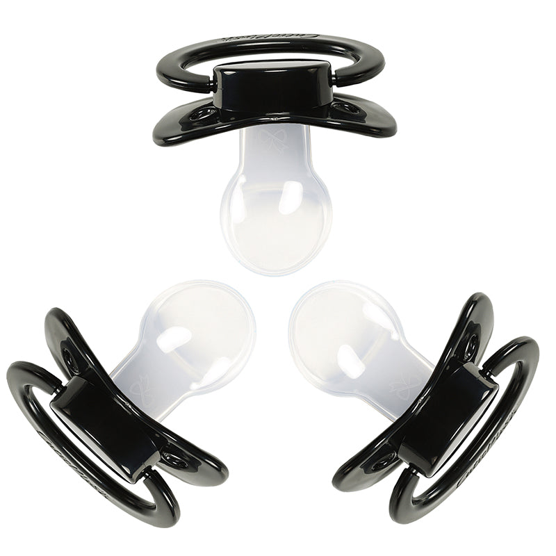 Adult Cutie Pacifier 3 pack-Black