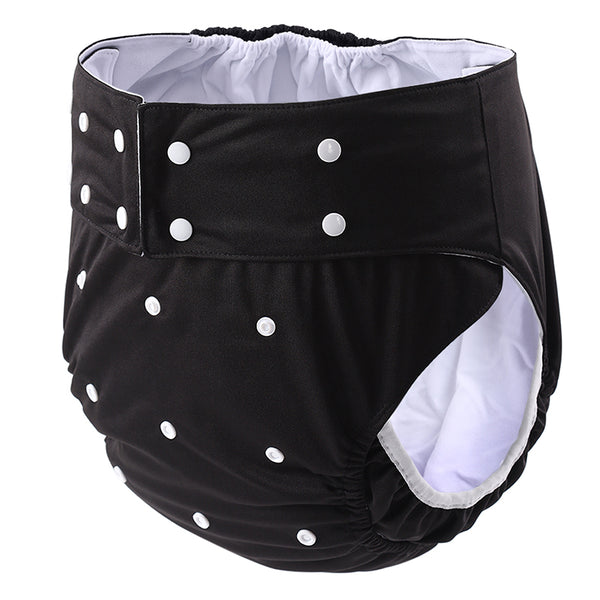 Adult Cloth Diaper Washable-BLACK