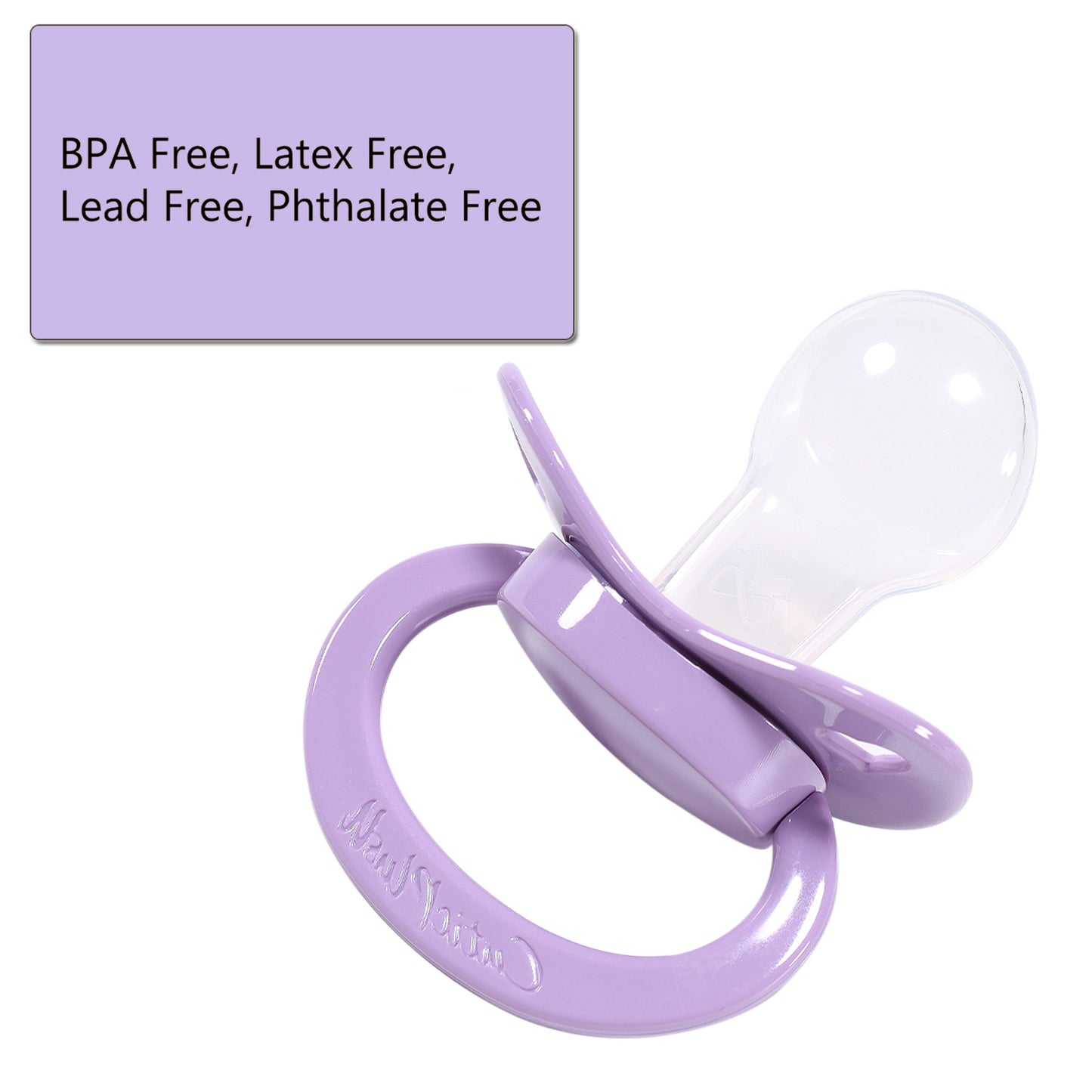 Adult Sized Pacifier 3 Pack-Purple, LightGreen, White