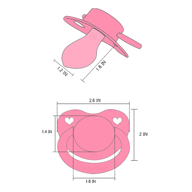 CutiePlusU Adult Size Pacifier With Large Shield - Soft Silicone Teat For Comfort & Snoring Relief