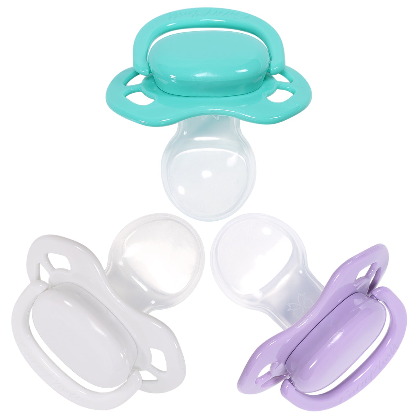 Butterfly Shape Adult Pacifier 3 Pack-Purple,Green,White