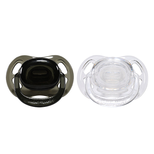Adult-Crystal Butterfly Shape Big Shield 2 Pack- Black,White