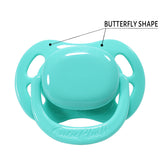 CutiePlusU Adult Sized Pacifier Dummy for Adult-Butterfly Shape Big Shield 3 Pack-Purple, Green, White