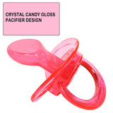 Adult-Crystal Pacifiers Set Big Shield 2 Pack-Pink, Blue